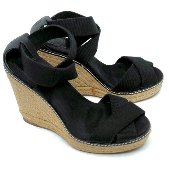 TORY BURCH~FRIEDA~Women's Platform Wedge Espadrille Sandals Shoes SIZE 7 - Picture 2 of 6